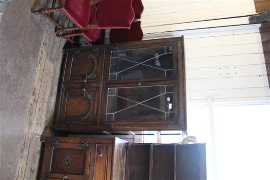 Oak display cabinet